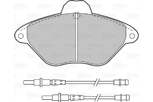 Valeo Σετ τακάκια, Δισκόφρενα - 598383