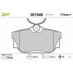 Valeo Σετ τακάκια, Δισκόφρενα - 301546