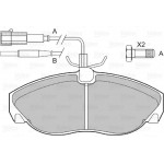 Valeo Σετ τακάκια, Δισκόφρενα - 598070