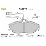 Valeo Σετ τακάκια, Δισκόφρενα - 598070