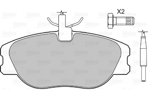 Valeo Σετ τακάκια, Δισκόφρενα - 598064