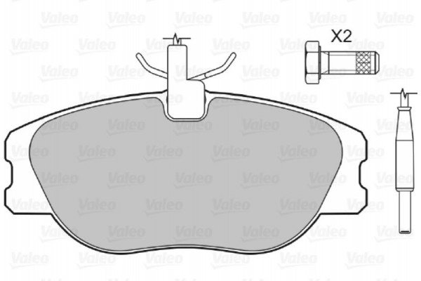 Valeo Σετ τακάκια, Δισκόφρενα - 598064