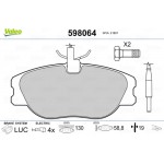 Valeo Σετ τακάκια, Δισκόφρενα - 598064