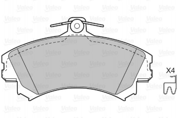 Valeo Σετ τακάκια, Δισκόφρενα - 598318