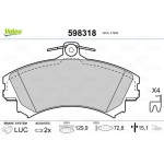 Valeo Σετ τακάκια, Δισκόφρενα - 598318