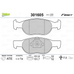 Valeo Σετ τακάκια, Δισκόφρενα - 301605