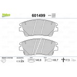 Valeo Σετ τακάκια, Δισκόφρενα - 601499