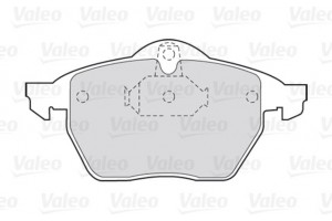Valeo Σετ τακάκια, Δισκόφρενα - 301454