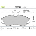 Valeo Σετ τακάκια, Δισκόφρενα - 598326