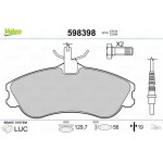 Valeo Σετ τακάκια, Δισκόφρενα - 598398