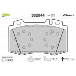 Valeo Σετ τακάκια, Δισκόφρενα - 302044