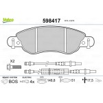 Valeo Σετ τακάκια, Δισκόφρενα - 598417