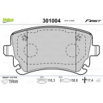 Valeo Σετ τακάκια, Δισκόφρενα - 301004