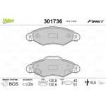 Valeo Σετ τακάκια, Δισκόφρενα - 301736