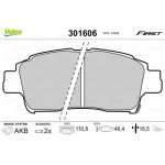 Valeo Σετ τακάκια, Δισκόφρενα - 301606