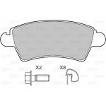 Valeo Σετ τακάκια, Δισκόφρενα - 598462