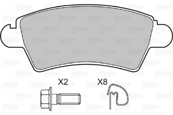 Valeo Σετ τακάκια, Δισκόφρενα - 598462