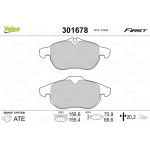 Valeo Σετ τακάκια, Δισκόφρενα - 301678