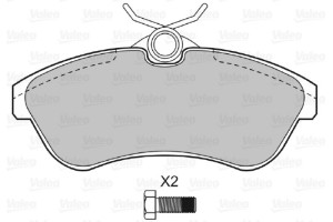 Valeo Σετ τακάκια, Δισκόφρενα - 598501