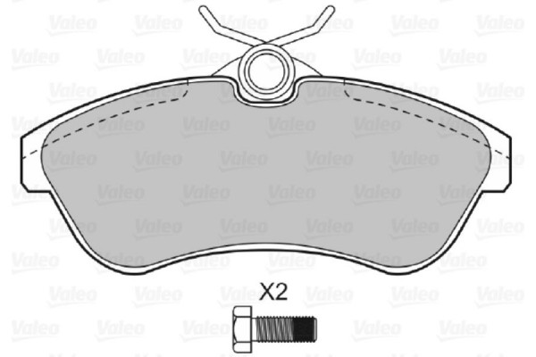 Valeo Σετ τακάκια, Δισκόφρενα - 598501