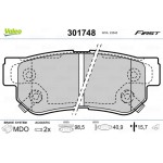 Valeo Σετ τακάκια, Δισκόφρενα - 301748