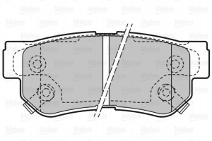 Valeo Σετ τακάκια, Δισκόφρενα - 598748