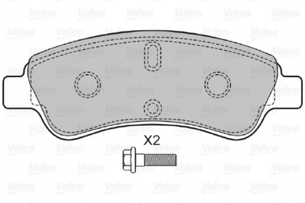 Valeo Σετ τακάκια, Δισκόφρενα - 598464