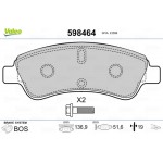 Valeo Σετ τακάκια, Δισκόφρενα - 598464