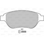 Valeo Σετ τακάκια, Δισκόφρενα - 598465