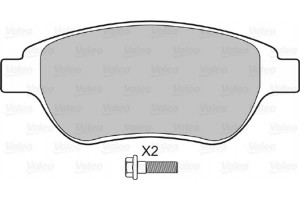 Valeo Σετ τακάκια, Δισκόφρενα - 598465