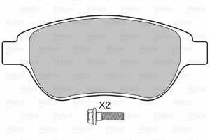 Valeo Σετ τακάκια, Δισκόφρενα - 598465
