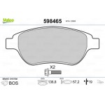 Valeo Σετ τακάκια, Δισκόφρενα - 598465