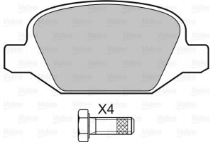 Valeo Σετ τακάκια, Δισκόφρενα - 598407