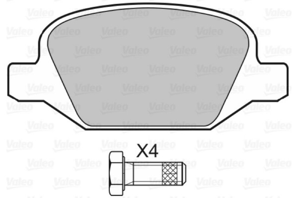 Valeo Σετ τακάκια, Δισκόφρενα - 598407