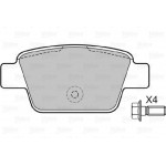 Valeo Σετ τακάκια, Δισκόφρενα - 598633