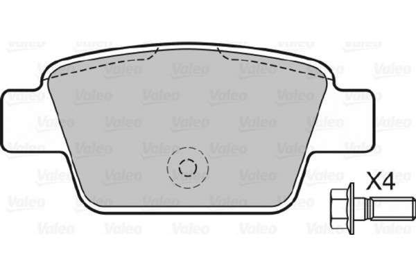 Valeo Σετ τακάκια, Δισκόφρενα - 598633