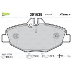 Valeo Σετ τακάκια, Δισκόφρενα - 301638