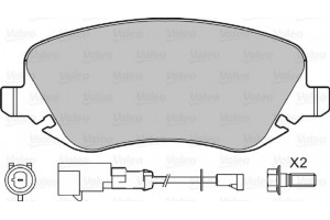 Valeo Σετ τακάκια, Δισκόφρενα - 601001