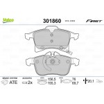 Valeo Σετ τακάκια, Δισκόφρενα - 301860