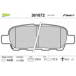 Valeo Σετ τακάκια, Δισκόφρενα - 301672