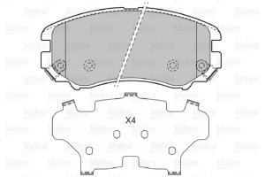 Valeo Σετ τακάκια, Δισκόφρενα - 598744