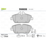 Valeo Σετ τακάκια, Δισκόφρενα - 598699