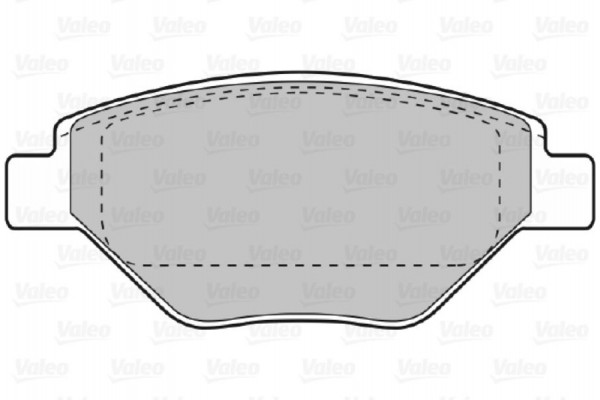 Valeo Σετ τακάκια, Δισκόφρενα - 598557