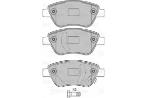 Valeo Σετ τακάκια, Δισκόφρενα - 598825