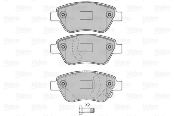 Valeo Σετ τακάκια, Δισκόφρενα - 598825