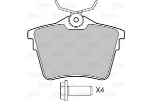 Valeo Σετ τακάκια, Δισκόφρενα - 598664