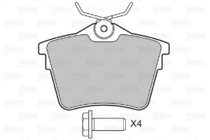 Valeo Σετ τακάκια, Δισκόφρενα - 598664