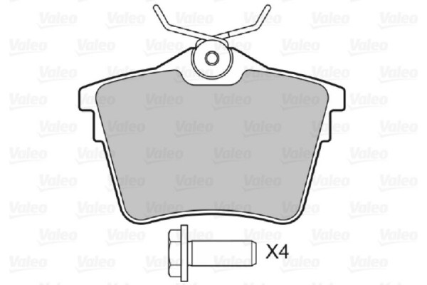 Valeo Σετ τακάκια, Δισκόφρενα - 598664