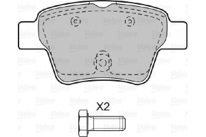 Valeo Σετ τακάκια, Δισκόφρενα - 598702