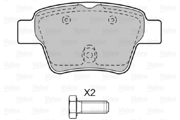 Valeo Σετ τακάκια, Δισκόφρενα - 598702